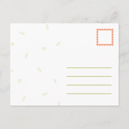 Rustende heks gezicht modieuze vrouw briefkaart (Achterkant)