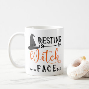 rustende heksengezicht koffiemok