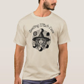 Rustende Heksengezicht Kosmische Heks T-shirt (Voorkant)