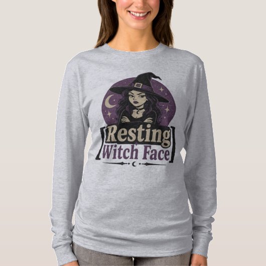 Rustende Heksengezicht T-shirt (Voorkant)