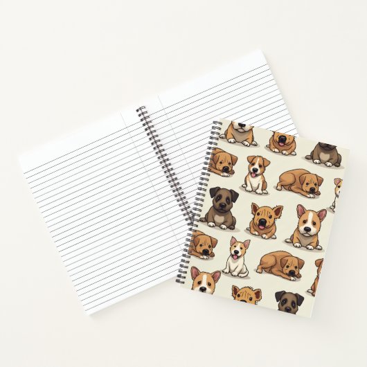 Rustende honden notitieboek (Binnen)