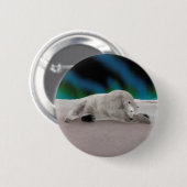 Rustende ijsbeer ronde button 5,7 cm (Voorkant /achterkant)