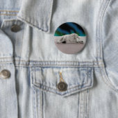 Rustende ijsbeer ronde button 5,7 cm (In situ)