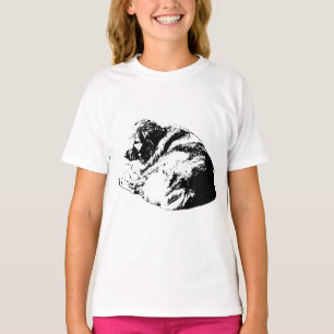 Rustende inkt-hond inspireert zachte, feestelijke  t-shirt