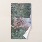 Rustende Leeuwin Afrikaanse Wilde Dieren Foto Bad Handdoek (Handdoek)