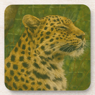 Rustende luipaard in Sanctuary setting Bier Onderzetter