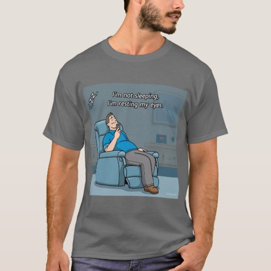 Rustende ogen Humorous Dad Design T-shirt (Voorkant)