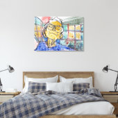 Rustende Ogen Schilderij / Kunstenaar Larry Lerew Canvas Afdruk (Insitu (Slaapkamer))