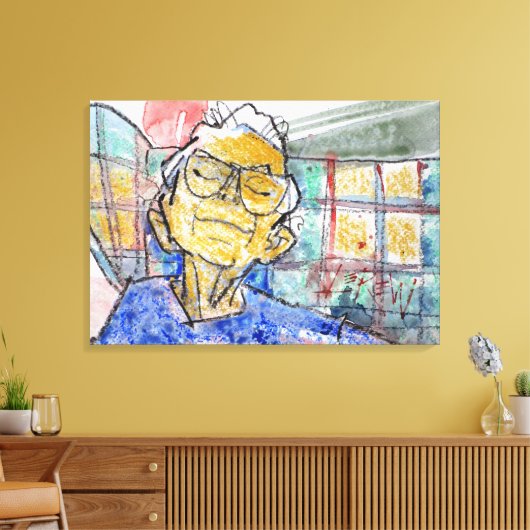 Rustende Ogen Schilderij / Kunstenaar Larry Lerew Canvas Afdruk (Insitu (Woonkamer))