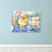 Rustende Ogen Schilderij / Kunstenaar Larry Lerew Canvas Afdruk (Insitu (Houten vloer))