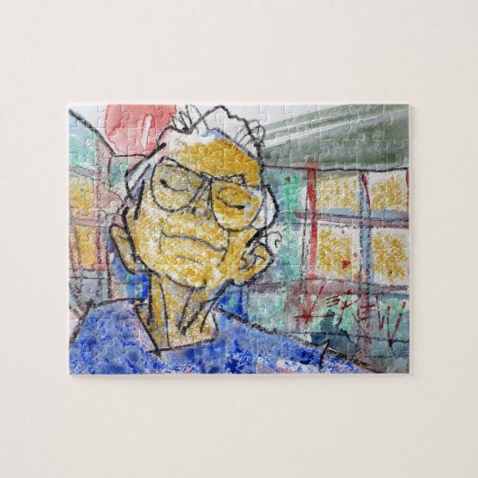 Rustende ogen Schilderij / Kunstenaar Larry Lerew Legpuzzel (Horizontaal)
