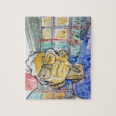 Rustende ogen Schilderij / Kunstenaar Larry Lerew Legpuzzel (Verticaal)