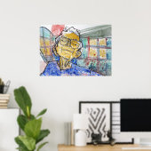 Rustende ogen Schilderij / Kunstenaar Larry Lerew Poster (Thuiskantoor)