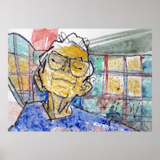 Rustende ogen Schilderij / Kunstenaar Larry Lerew Poster (Voorkant)