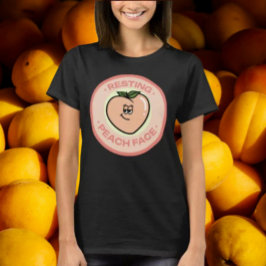 Rustende perzikklap t-shirt