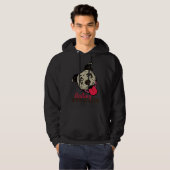 Rustende Pit Gezicht Grappige Hond Pitbull Hoodie (Voorkant volledig)