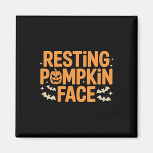Rustende pompoen gezicht vet t Halloween T-shirt Magneet