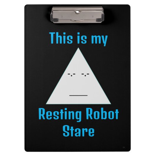 Rustende Robot Stare- Klembord (Voorkant)