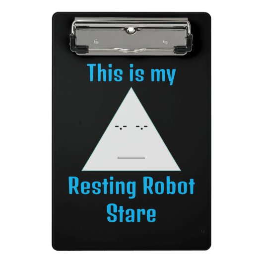 Rustende Robot Stare- Mini Klembord (Voorkant)