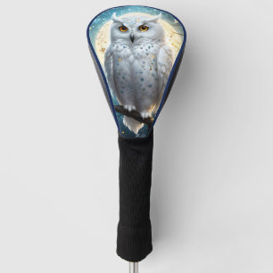 Rustende sneeuwuil met fonkeling, golfheadcover