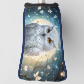 Rustende sneeuwuil met sprankeling, golfputter Hoe Golfheadcover (Draai 90)