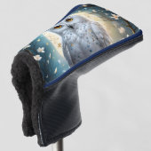 Rustende sneeuwuil met sprankeling, golfputter Hoe Golfheadcover (3/4 voorkant)