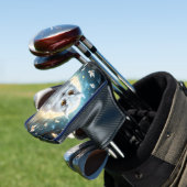 Rustende sneeuwuil met sprankeling, golfputter Hoe Golfheadcover (Insitu)
