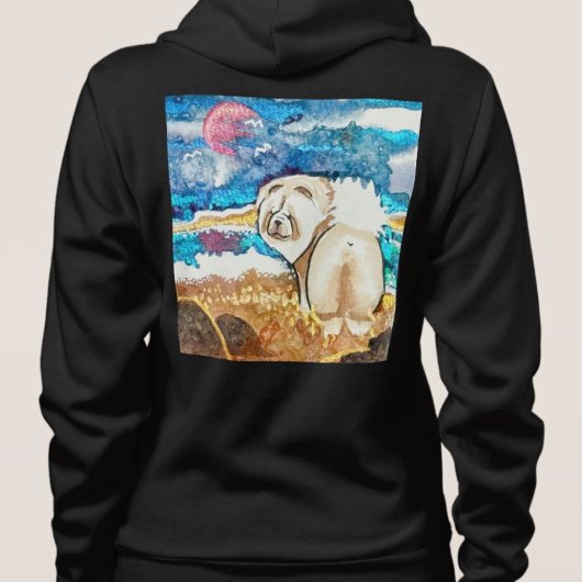 RUSTENDE STRAND GEZICHT crème show Hoodie