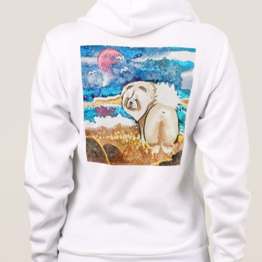 RUSTENDE STRAND GEZICHT crème show Hoodie