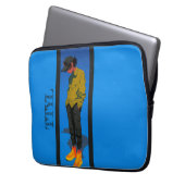 rustende Vibes, in Blauwgroen, Elektronicatas Laptop Sleeve (Voorkant Links)