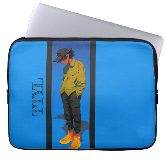 rustende Vibes, in Blauwgroen, Elektronicatas Laptop Sleeve (Voorkant)