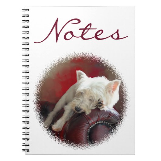 Rustende Westie Notitieboek (Voorkant)