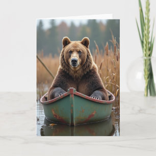 Rustenieke boot Vaderdag kaart