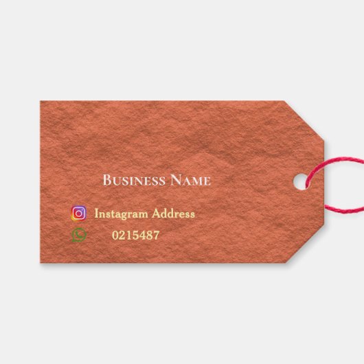 Rustenieke Prijs Cadeaulabel (Voorkant (Horizontaal))