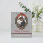 Rustenieke Vintage Kerst Foto Krans Kerstmis (Staand voorkant)
