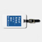 Rustgebied 400m links verkeersbord bagagelabel (Voorkant horizontaal)