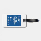 Rustgebied 400m links verkeersbord bagagelabel (Achterkant horizontaal)