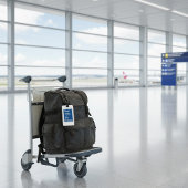 Rustgebied 400m links verkeersbord bagagelabel