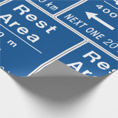 Rustgebied 400m links verkeersbord cadeaupapier