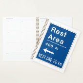 Rustgebied 400m links verkeersbord planner (Display)