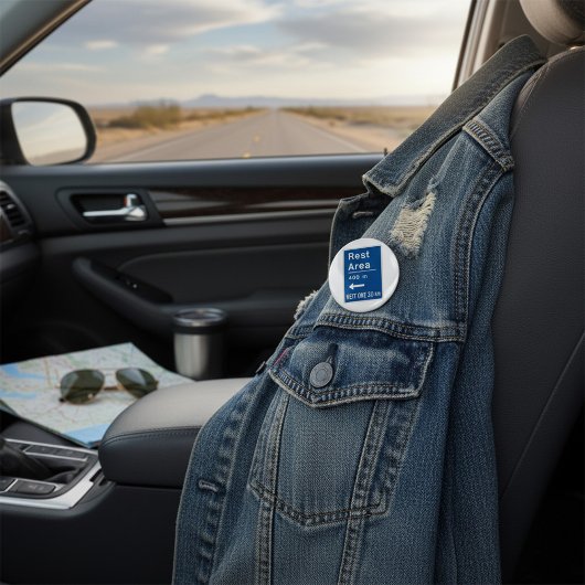 Rustgebied 400m links verkeersbord ronde button 7,6 cm