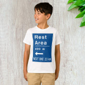 Rustgebied 400m links verkeersbord t-shirt
