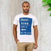 Rustgebied 400m links verkeersbord t-shirt