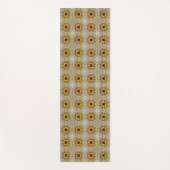 Rustgeel geometrisch achthoekig patroon yogamat (Voorkant)