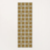 Rustgeel geometrisch achthoekig patroon yogamat (Achterkant)