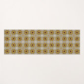 Rustgeel geometrisch achthoekig patroon yogamat (Voorkant (horizontaal))
