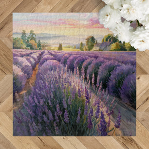 Rustgevend Ontspannend Lavendel Landschap  Legpuzzel