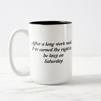rustgevend weekend tweekleurige koffiemok