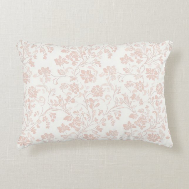 Rustgevende gedempte abrikoos trendy kleur rond ku accent kussen (Voorkant)