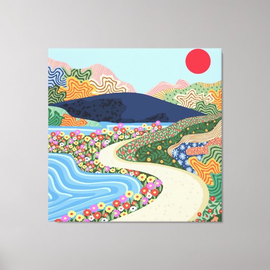 rustgevende horizon canvas afdruk (Voorkant)